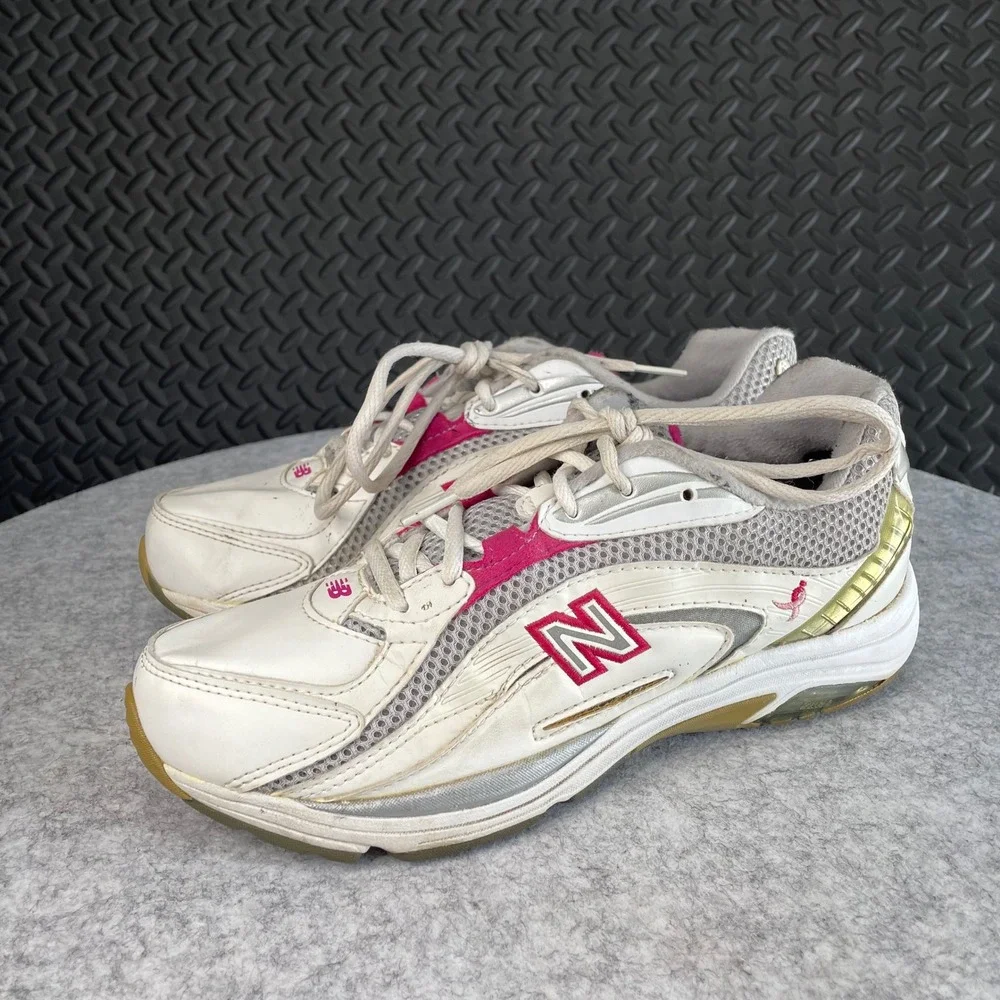 New Balance 846 Breast Cancer White Pink Made In USA WW846KM Women‎ Shoe Sz 8.5